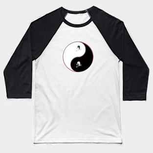 yin yang balance harmony design eastern philosophy skiing Baseball T-Shirt